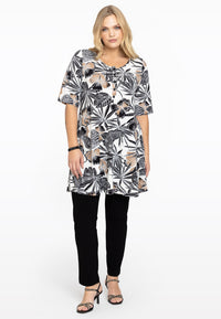 Tunic wide bottom buttoned JARDIN - white - #1