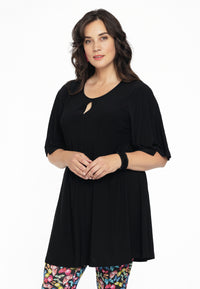 Tunic wide bottom circle sleeve DOLCE - black - #1