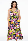 Dress sleeveless V-neck HAYFLOWER - black - #2