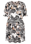Dress smocked cuff JARDIN - white - #4