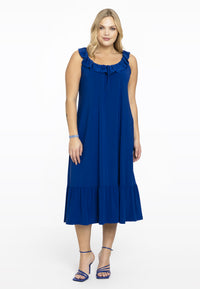 Sleeveless dress frill strap DOLCE - indigo - #1