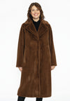 Coat faux fur - mid brown