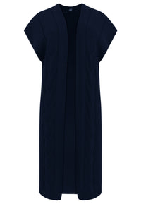 Sleeveless cardigan CABLE - blue - #4