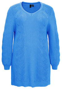 Pullover cable KNIT - light blue - #1