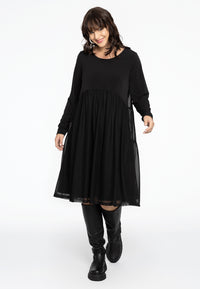 Jurk met volants MOUSSE/DOLCE - black - #1