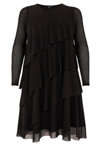 Dress with frills - black - #4