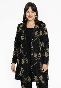 Blazer long LUREX FLOWER - black - #2
