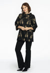 Tuniek met opstaande kraag LUREX FLOWER - black - #1