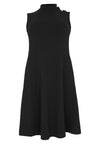 Dress A-line sleeveless DIAGONAL - black - #4