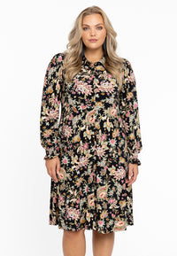 Blouse-dress puffed sleeve PAISLEY - black - #2
