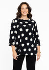Shirt A-line Turtle neck DAISY - black - #2