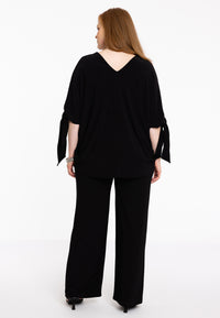 Blouse V-neck bows DOLCE - black - #3