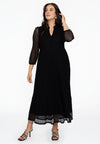 Dress puffed sleeve LACE - black - #1