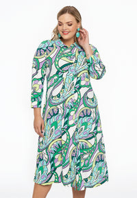 Dress buttoned BARI - white - #1