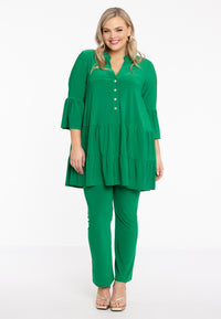 Tunic frilled long DOLCE - green - #1