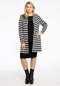 Blazer Long PIED DE POULE - black - #1