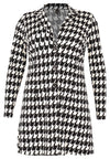 Blazer Long PIED DE POULE - black - #3