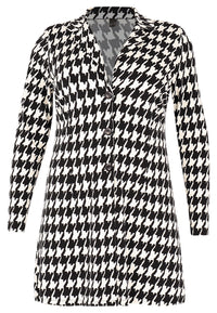 Blazer Long PIED DE POULE - black - #3