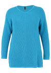 Pullover v-neck knit eco - Turquoise