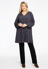 Tunic Wide Bottom V-neck MEANDER - brown - #1