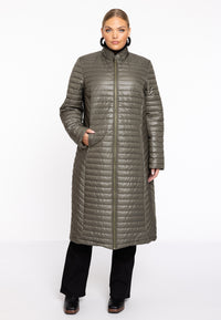Manteau Bouffant Lignes HorizontalesPuff Coat Horizontal Lines - green - #2