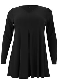 Tunic V-neck pleat DOLCE - black - #4