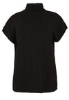 Cardigan cowl sleeveless CABLE - black - #2