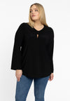Tunic V-neck opening DOLCE - black