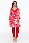Tunic wide bottom PENELOPE - red - #2