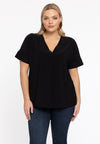 Tunic V-neck DOLCE - black