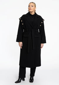 Coat with pearls - black - #2