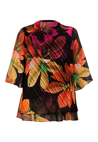 Tunic waterfall Floria lurex - black - #4
