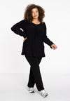 Tunic flare ruffled DOLCE - black