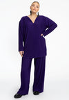 Tunic straight PLISSE - purple