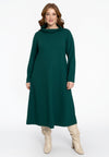 Robe col montant tyra - vert foncé