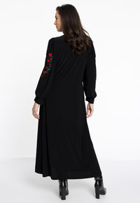 Dress long embroidered DOLCE - black - #3