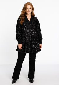 Tunic wide bottom PAILLET - black - #2