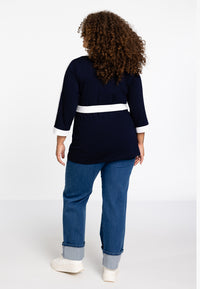 Tunique A-ligne avec ceinture VITATunic A-line belted VITA - blue - #3