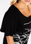 Tunic wide bottom FIORE - black - #5