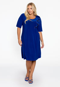 Dress A-line zipflower DOLCE - indigo - #2