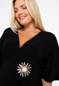 Dress ruffled DOLCE - black - #1