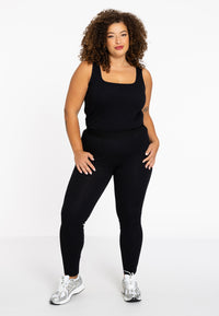 Legging rib LOUNGE - black - #1