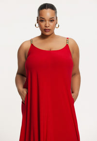 Robe longue spaghetti swing DOLCEDress swing long DOLCE - red - #2