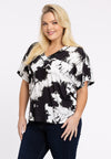 T-shirt v-neck HANNELORE - black