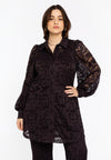Blouse lace - marron