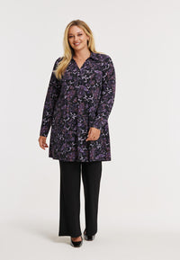 Tunic wide bottom BOHO - purple - #5