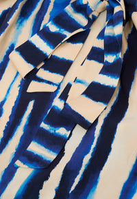 Maxi dress flare sleeve RIPPLES - blue - #4