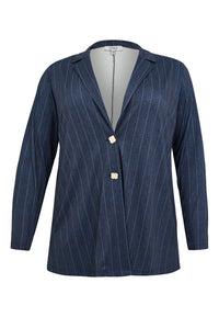 Blazer loose PINSTRIPE - blue - #4