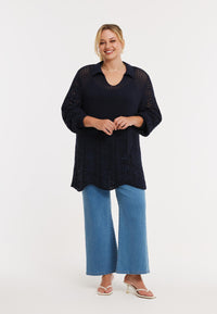 Pulllover polo AJOUR - blue - #2