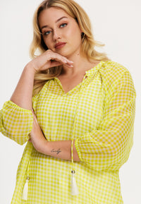 Tunic strings VICHY - yellow - #1